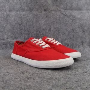 Mossimo Shoes Womens 7 Sneakers Classic Red Canvas Active Casual Lace Up Comfort